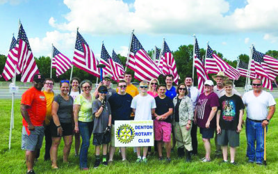 Denton Rotary Flags for Heroes Observances