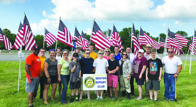 Denton Rotary Flags for Heroes Observances
